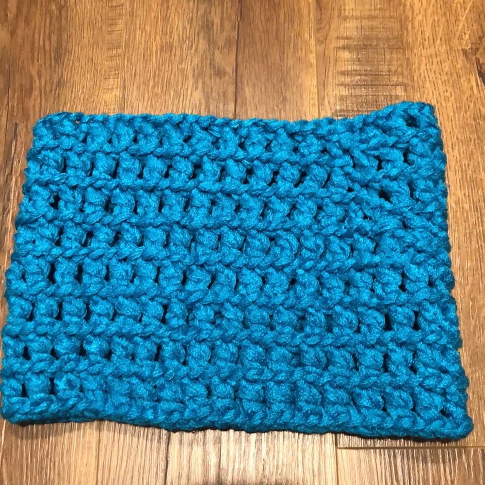 Blue Handmade Infinity Scarf - Picture 2 of 4